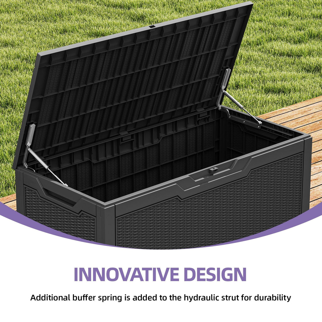 100 Gallon Outdoor Storage Waterproof Deck Box - N/A