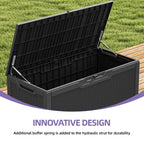 100 Gallon Outdoor Storage Waterproof Deck Box - N/A