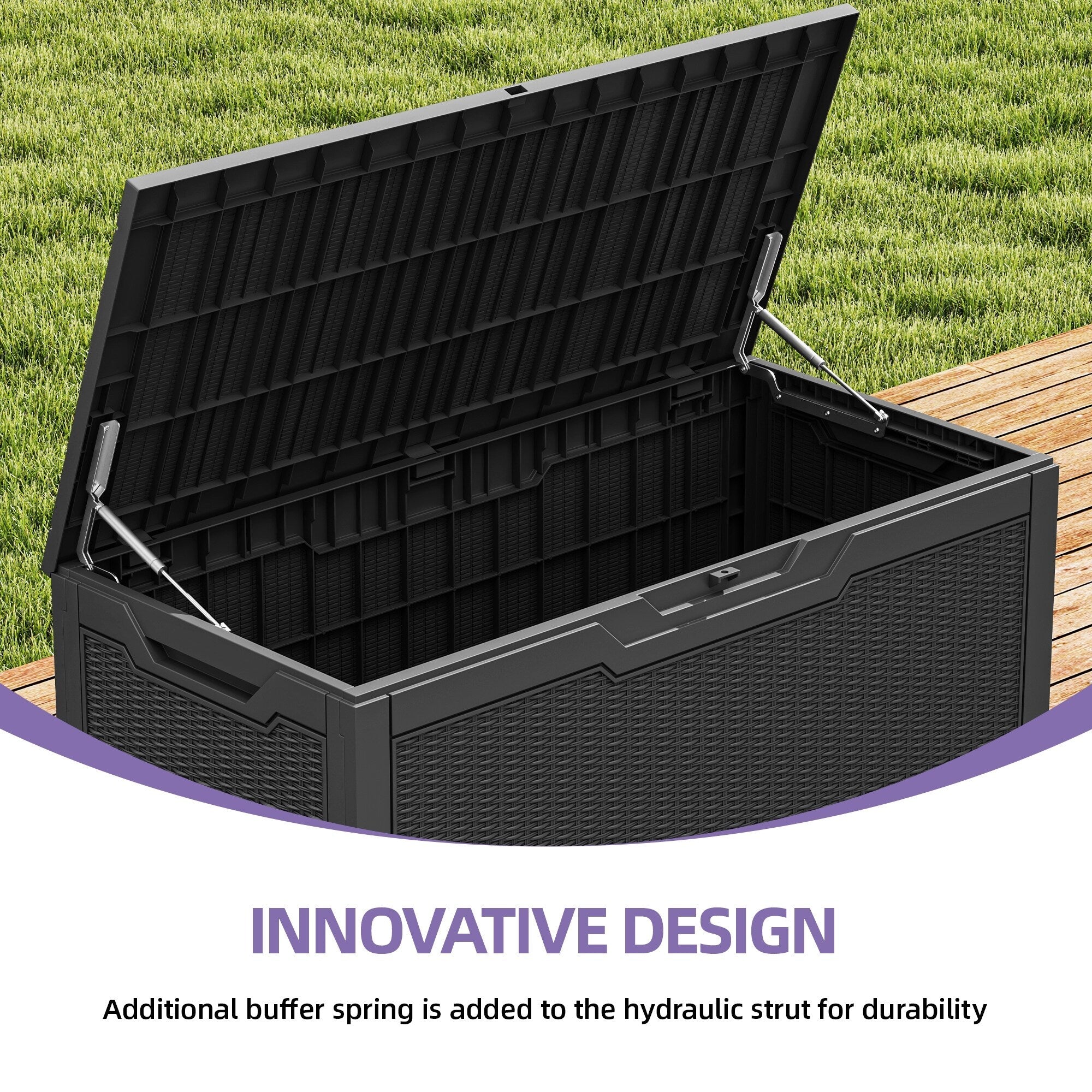 100 Gallon Outdoor Storage Waterproof Deck Box - N/A