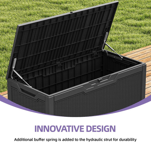 100 Gallon Outdoor Storage Waterproof Deck Box - N/A