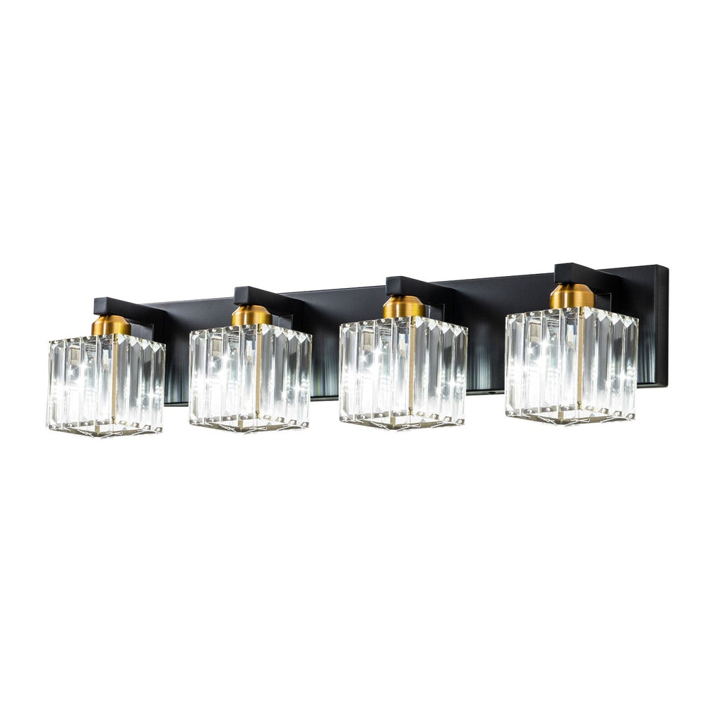 2/3/4/5 Light Bathroom Vanity Light Wall Sconce with Crystal Shade