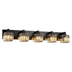 2/3/4/5 Light Bathroom Vanity Light Wall Sconce with Crystal Shade