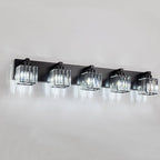 2/3/4/5 Light Bathroom Vanity Light Wall Sconce with Crystal Shade