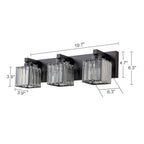 2/3/4/5 Light Bathroom Vanity Light Wall Sconce with Crystal Shade
