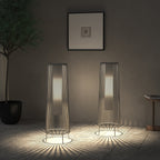 2 Pack Outdoor Solar Light Floor Lamps