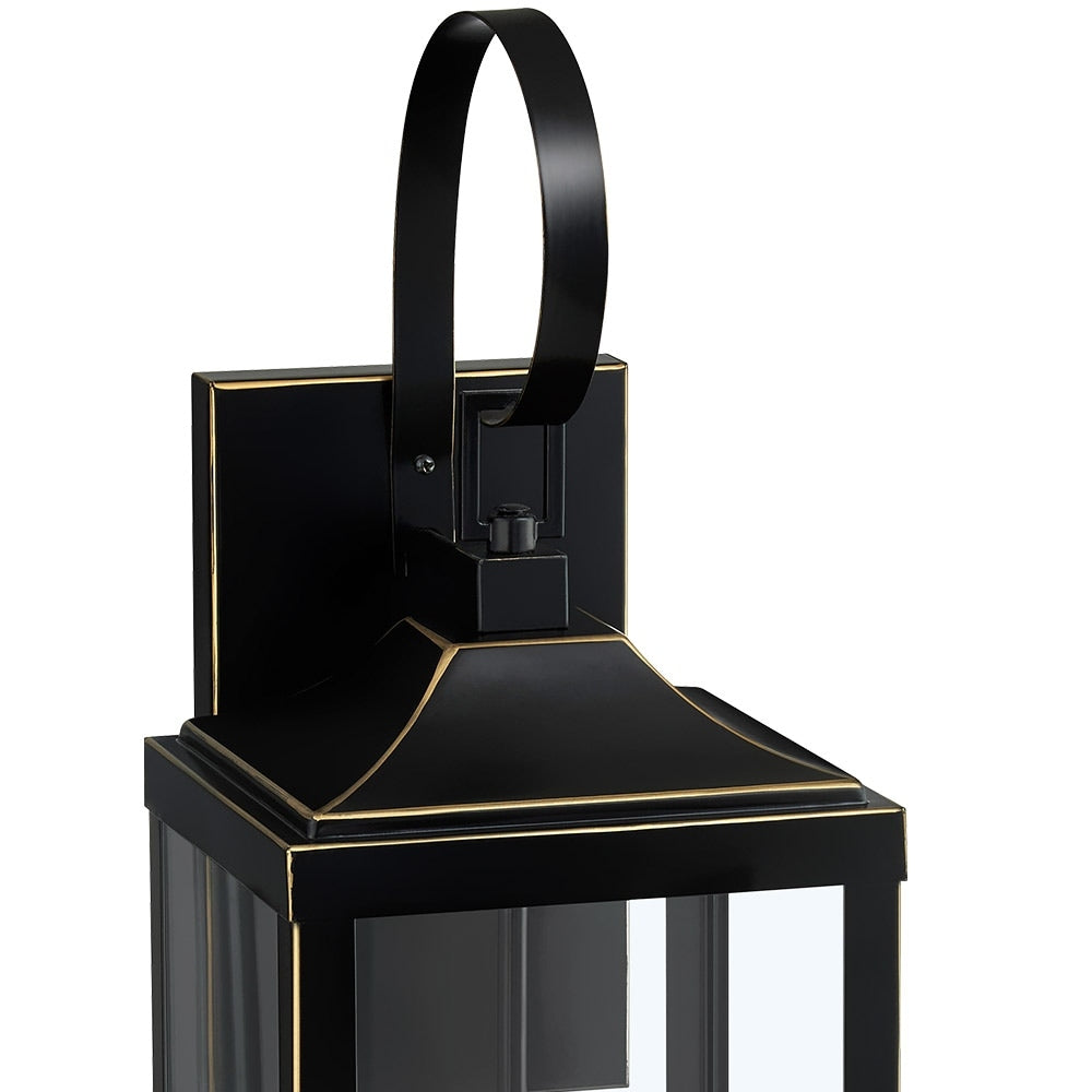 25.7H 2-Light Large Outdoor Bronze Exterior Wall Lantern Sconce Light