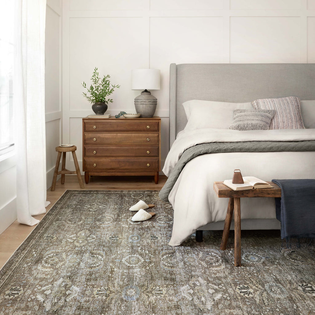 Alexander Home Isabelle Shabby Chic Vintage Distressed Printed Area Rug