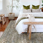 Alexander Home Isabelle Shabby Chic Vintage Distressed Printed Area Rug