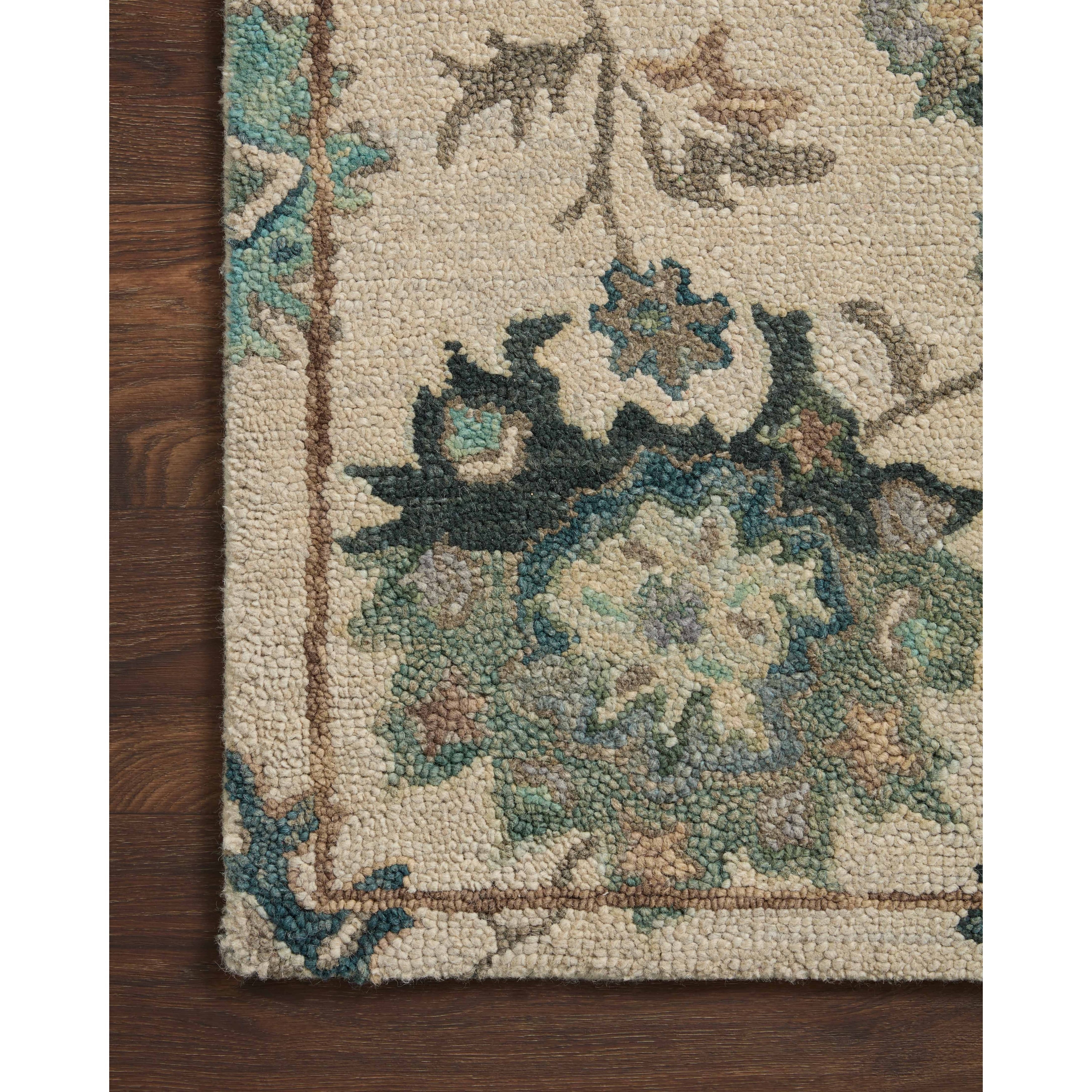 Alexander Home Megan Floral Hand-Hooked 100% Wool Area Rug