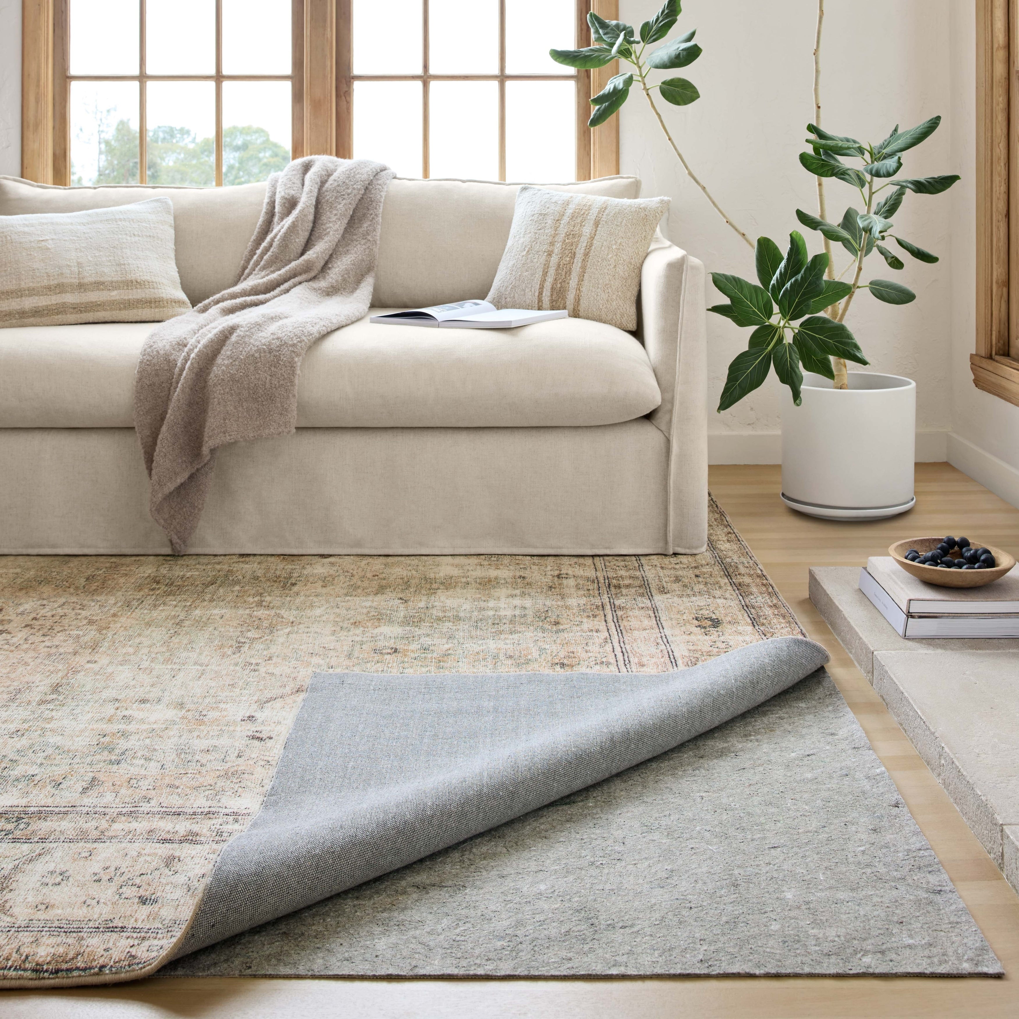 Alexander Home Thick Extra Cushioned Rug Pad - Grey