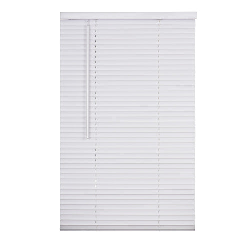 1 Cordless Vinyl Mini Blind - White
